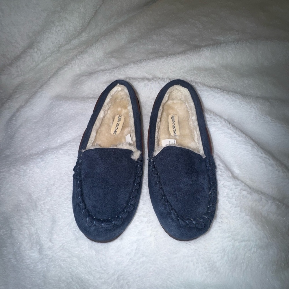Sam Edelman Dark Blue Suede Loafers